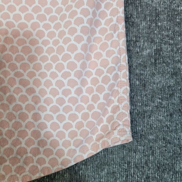 Faherty Playa Fish Scale Men's Short Sleeve Shirt Size XL Rose Geometric Patrern - Picture 6 of 11